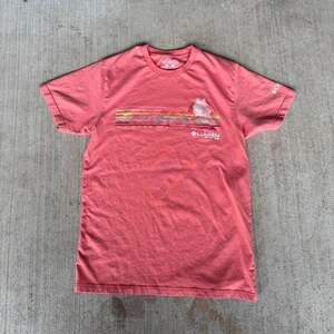 Columbia PFG Red Graphic Fishing Tee, Men's Size M